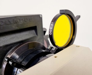 Thumbnail image of Olympus IMT-2 Inverted Research Microscope with 4 x Objectives Lab