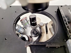 Thumbnail image of Olympus IMT-2 Inverted Research Microscope with 4 x Objectives Lab