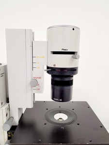 Thumbnail image of Leica Diavert Inverted Microscope w/ 4 x Objectives & 465 Power Supply Lab