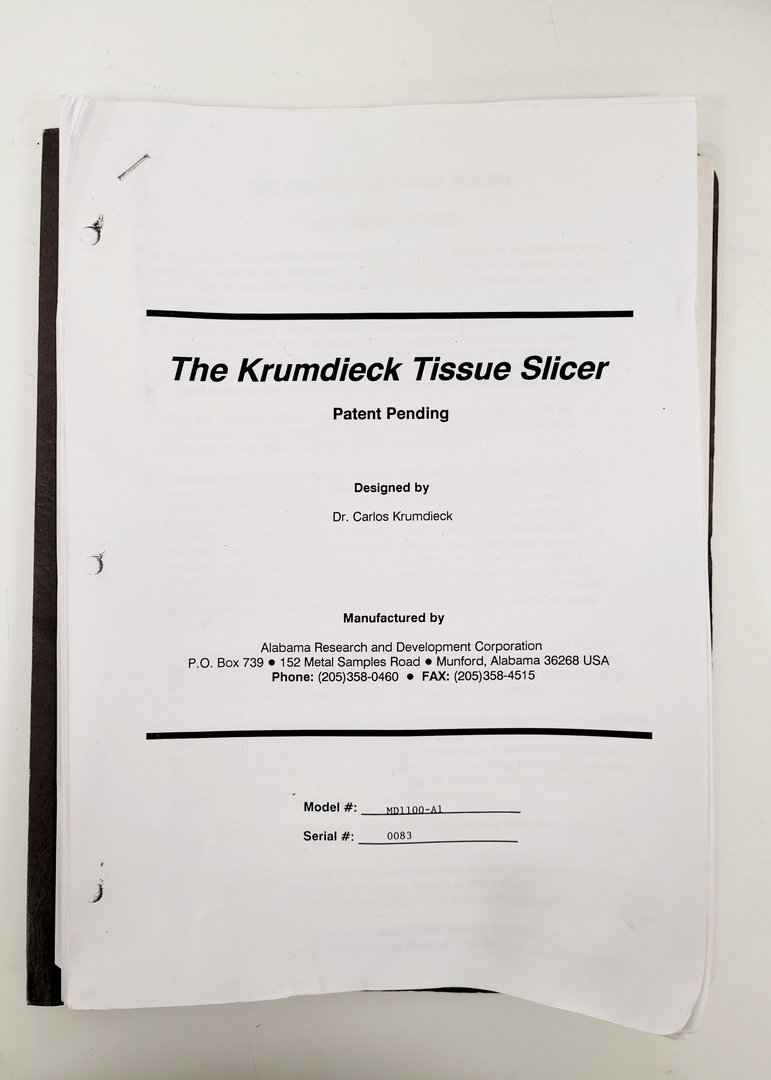 Image of Alabama Research Krumdieck MD1000R-A1 Tissue Slicer Microtome Lab