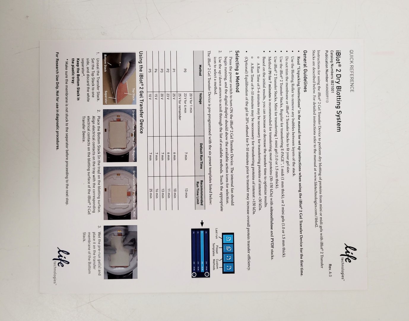 Image of Life Technologies iBlot 2 Gel Transfer Device Dry Blotting System Lab