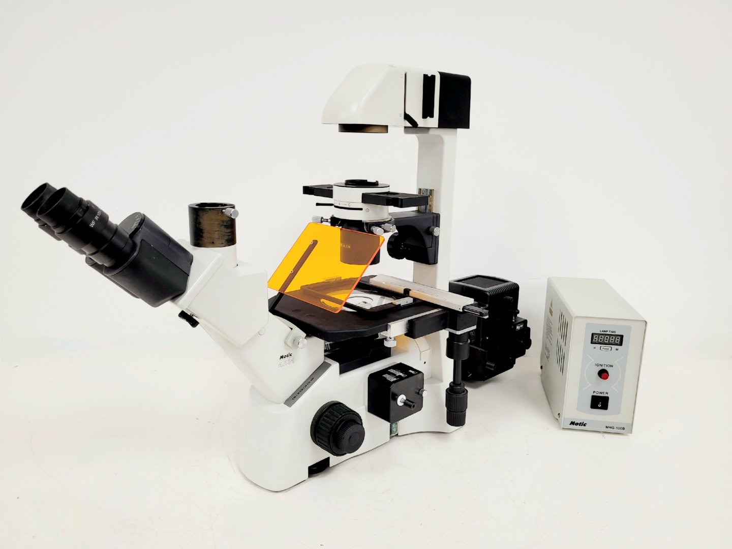 Image of Motic AE31 Series Inverted Microscope & MHG-100B Lamp Power Supply