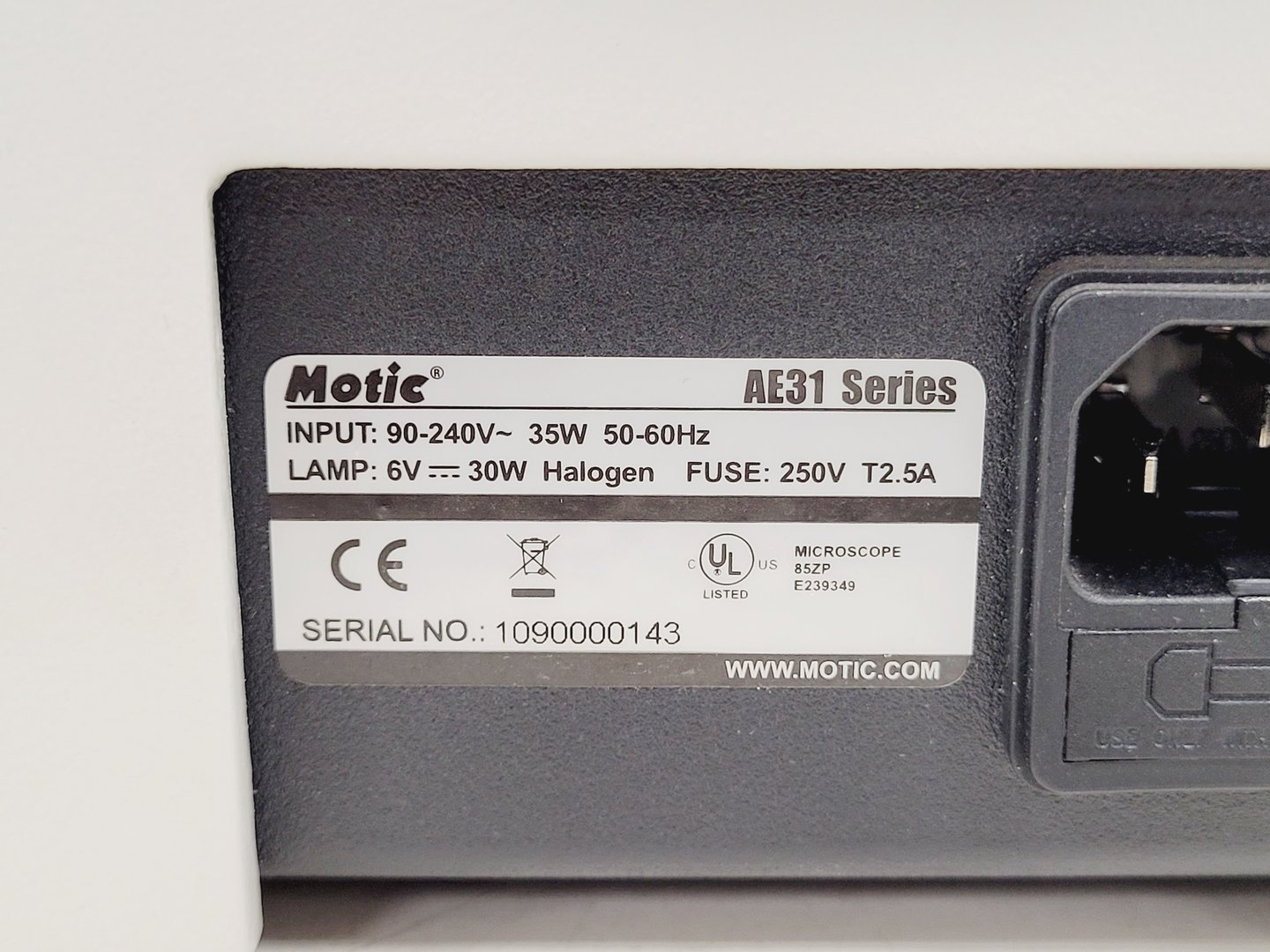 Image of Motic AE31 Series Inverted Microscope & MHG-100B Lamp Power Supply