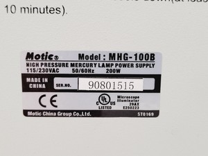 Thumbnail image of Motic AE31 Series Inverted Microscope & MHG-100B Lamp Power Supply