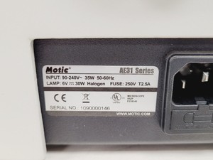 Thumbnail image of Motic AE31 Series Inverted Microscope & MHG-100B Lamp Power Supply Lab