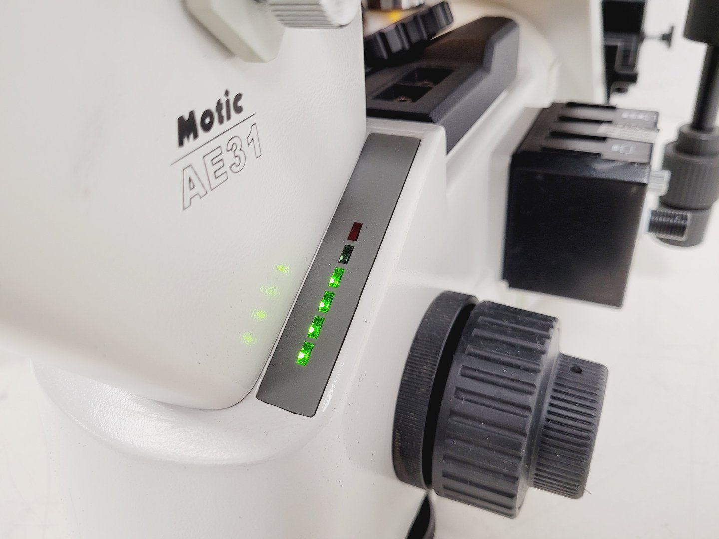 Image of Motic AE31 Series Inverted Microscope & MHG-100B Lamp Power Supply Lab