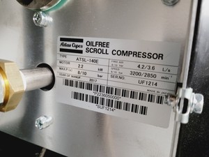 Thumbnail image of Atlas Copco SF2FF Air Compressor & Air Cylinder