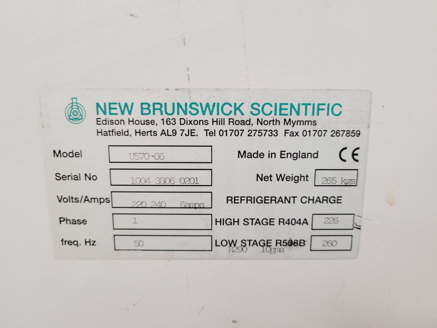 Image of New Brunswick Scientific U570 -86 Ultra Low Temperature Freezer 