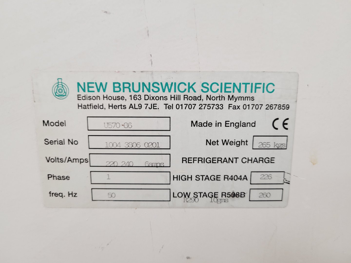 Image of New Brunswick Scientific U570 -86 Ultra Low Temperature Freezer