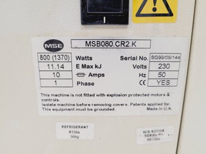 Thumbnail image of Sanyo MSE Harrier 18/80 Refrigerated Centrifuge with 6000rpm Rotor Lab