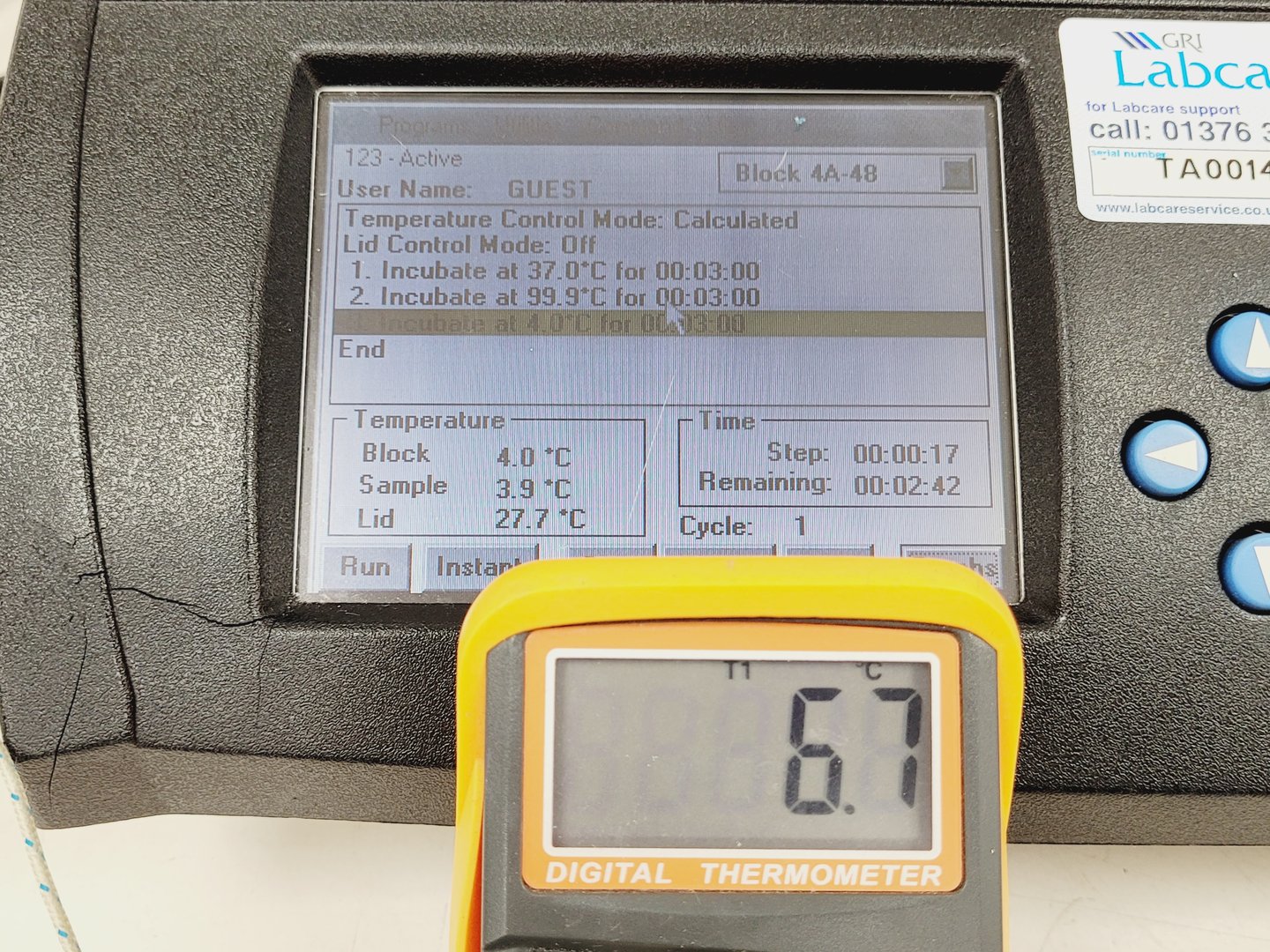Image of MJ Research DNA Engine Tetrad 2 PTC Peltier Thermal Cycler Lab
