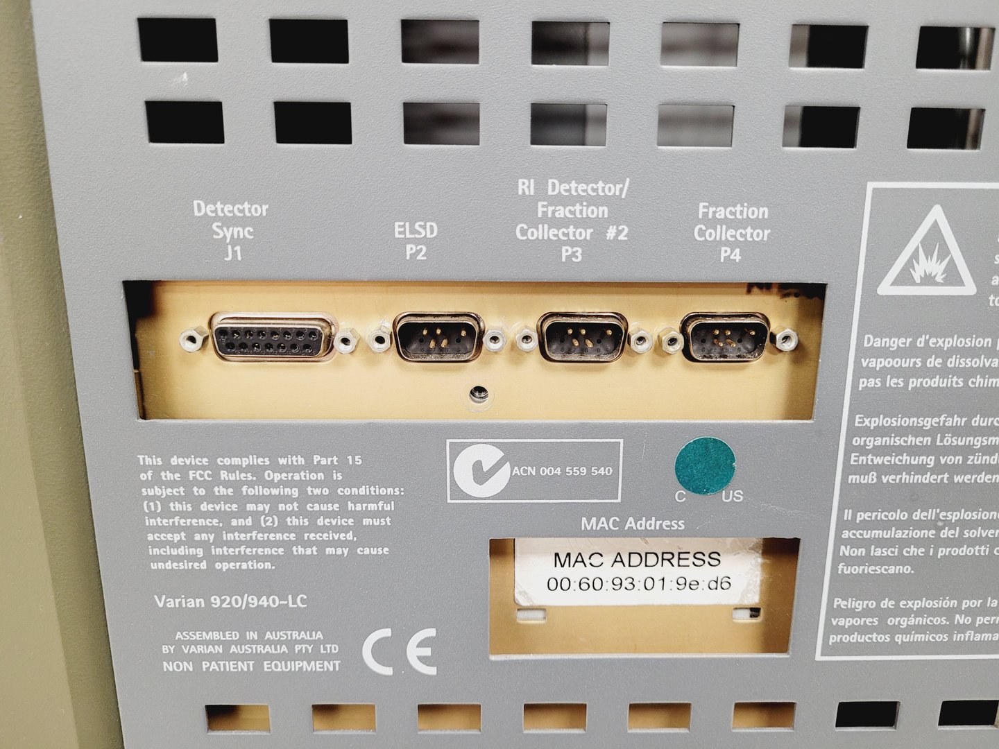 Image of Varian 940-LC Liquid Chromatograph & 440-LC Fraction Collector w/ 445-LC, PC Lab