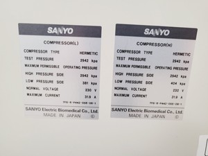Thumbnail image of Sanyo MDF-U72V VIP Series Ultra Low Temperature Freezer Lab