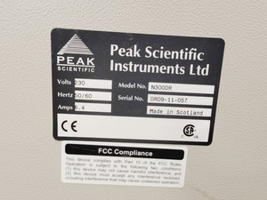 Thumbnail image of Peak Scientific N300DR Nitrogen Gas Generator Lab Spares/Repairs