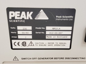 Thumbnail image of Peak Scientific NM32LA Nitrogen Gas Generator Lab