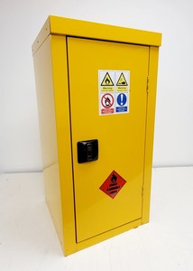 Thumbnail image of Benchtop Hazardous Yellow Flammable Chemical Cabinet Lab Storage COSHH