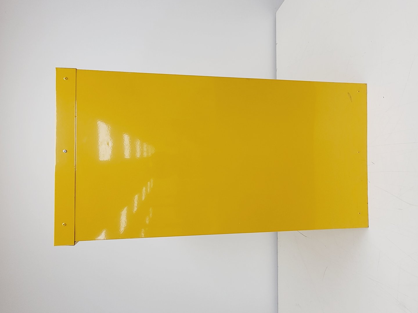Image of Benchtop Hazardous Yellow Flammable Chemical Cabinet Lab Storage COSHH