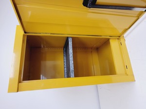 Thumbnail image of Benchtop Hazardous Yellow Flammable Chemical Cabinet Lab Storage COSHH