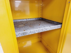 Thumbnail image of Benchtop Hazardous Yellow Flammable Chemical Cabinet Lab Storage COSHH