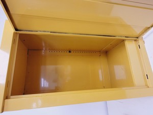 Thumbnail image of Benchtop Hazardous Yellow Flammable Chemical Cabinet Lab Storage COSHH