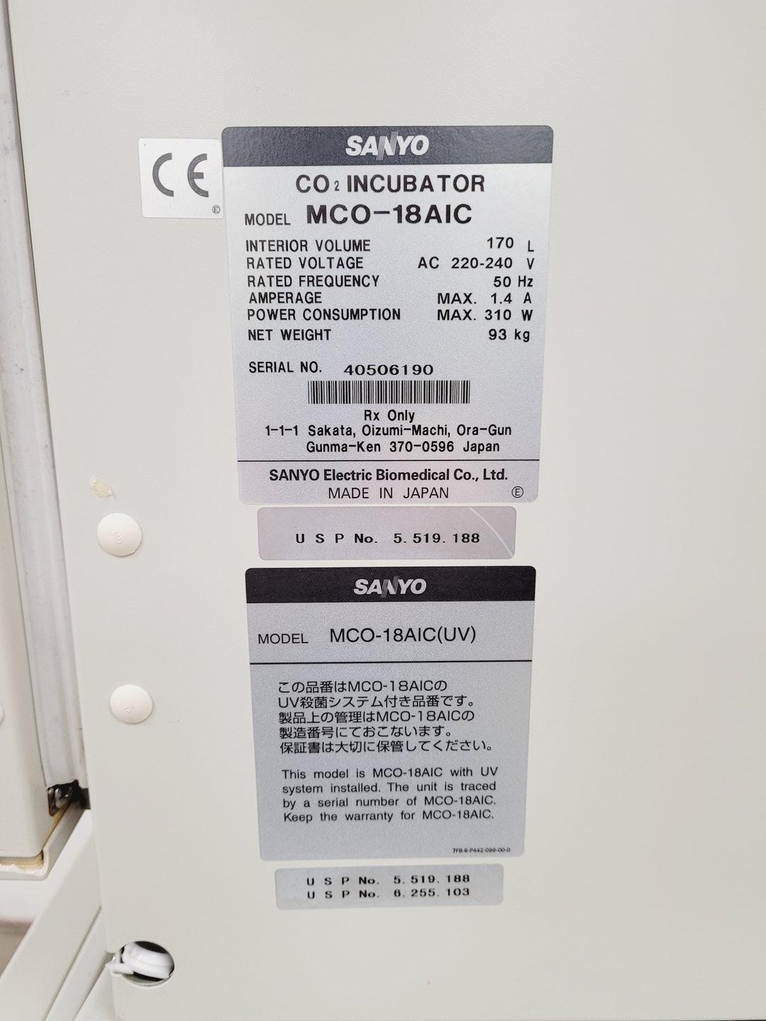 Image of Sanyo CO2 Laboratory Incubator Stack MCO-18AIC & MCO-20AIC Lab