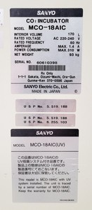 Thumbnail image of Sanyo CO2 Laboratory Incubator MCO-18AIC UV IR Lab