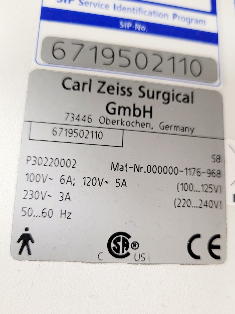 Image of Carl Zeiss OPMI VISU 210 S8 Surgical Microscope Lab