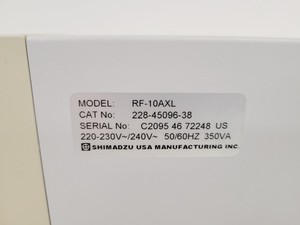 Thumbnail image of Shimadzu RF-10AXL Spectrofluorometer Detector HPLC Lab