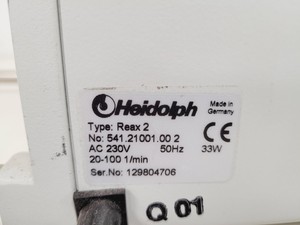 Thumbnail image of Heidolph REAX 2 Shaker Mixer with Universal Adaptor Lab