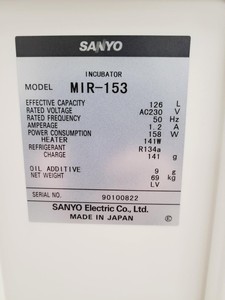 Thumbnail image of Sanyo Refrigerated Laboratory Incubator MIR-153 Lab