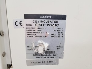 Thumbnail image of Sanyo Type MCO-20AIC CO2 Laboratory Incubator Double-Stack  lab