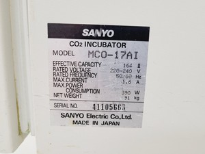 Thumbnail image of Sanyo MCO-17AI CO2 Laboratory Incubator Lab