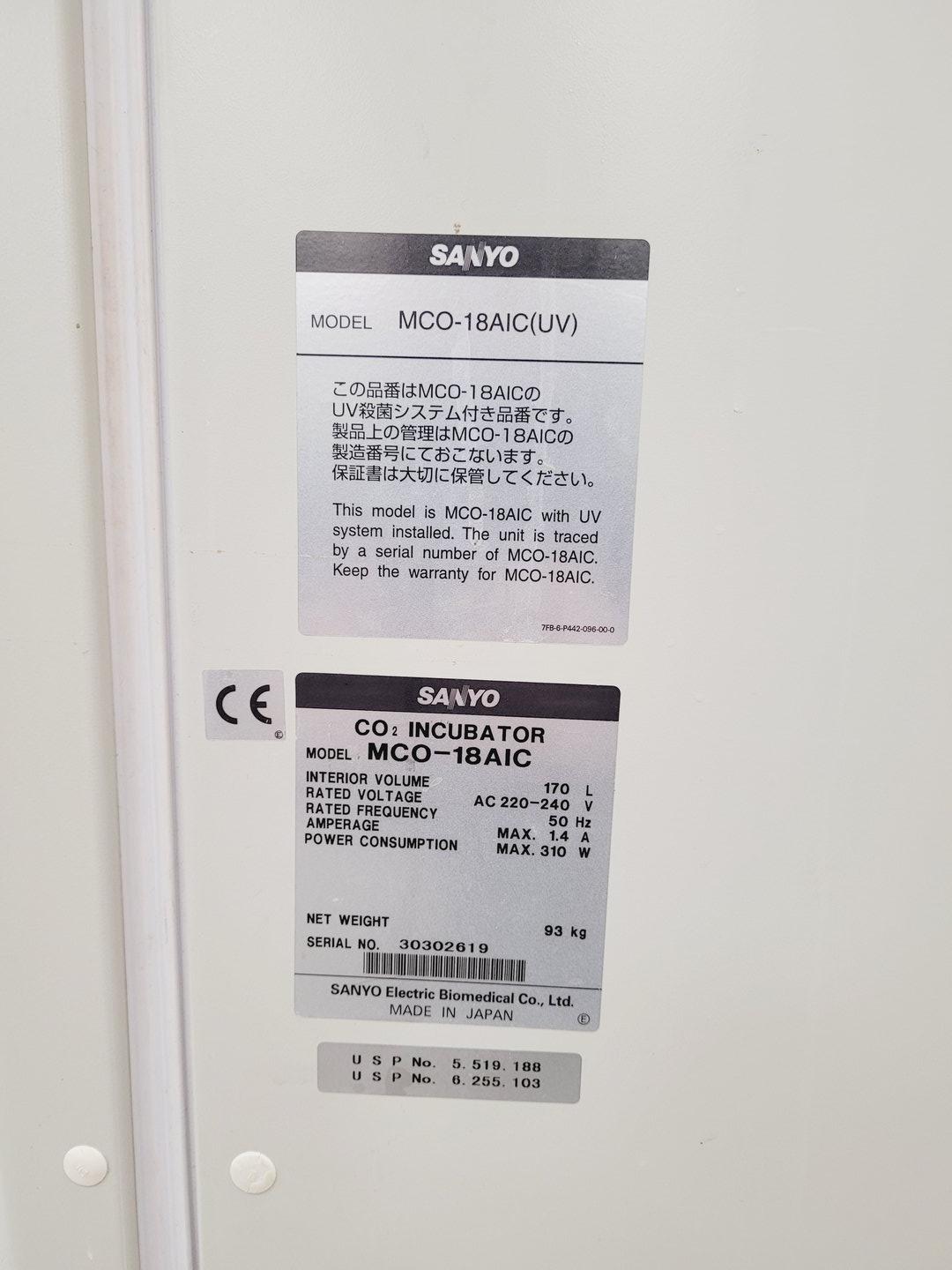 Image of Sanyo MCO-18AIC CO2 Laboratory Incubator Lab
