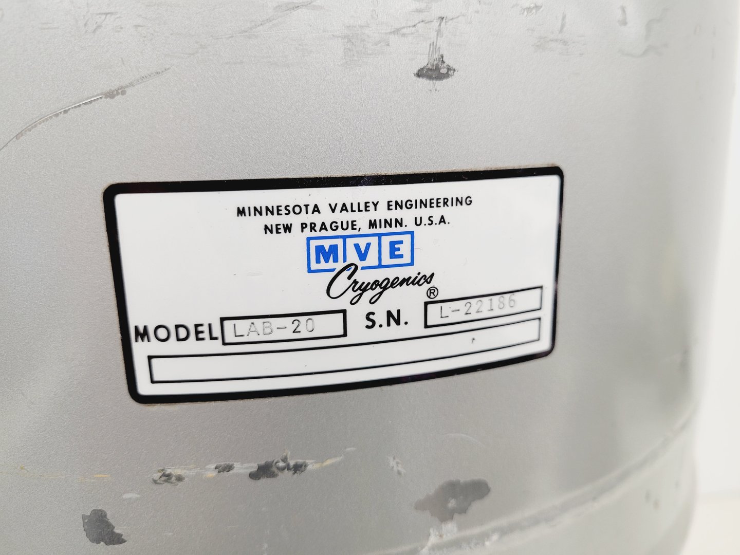Image of MVE Cryogenics Liquid Nitrogen Dewar LAB-20 (No Lid) Spares/Repairs