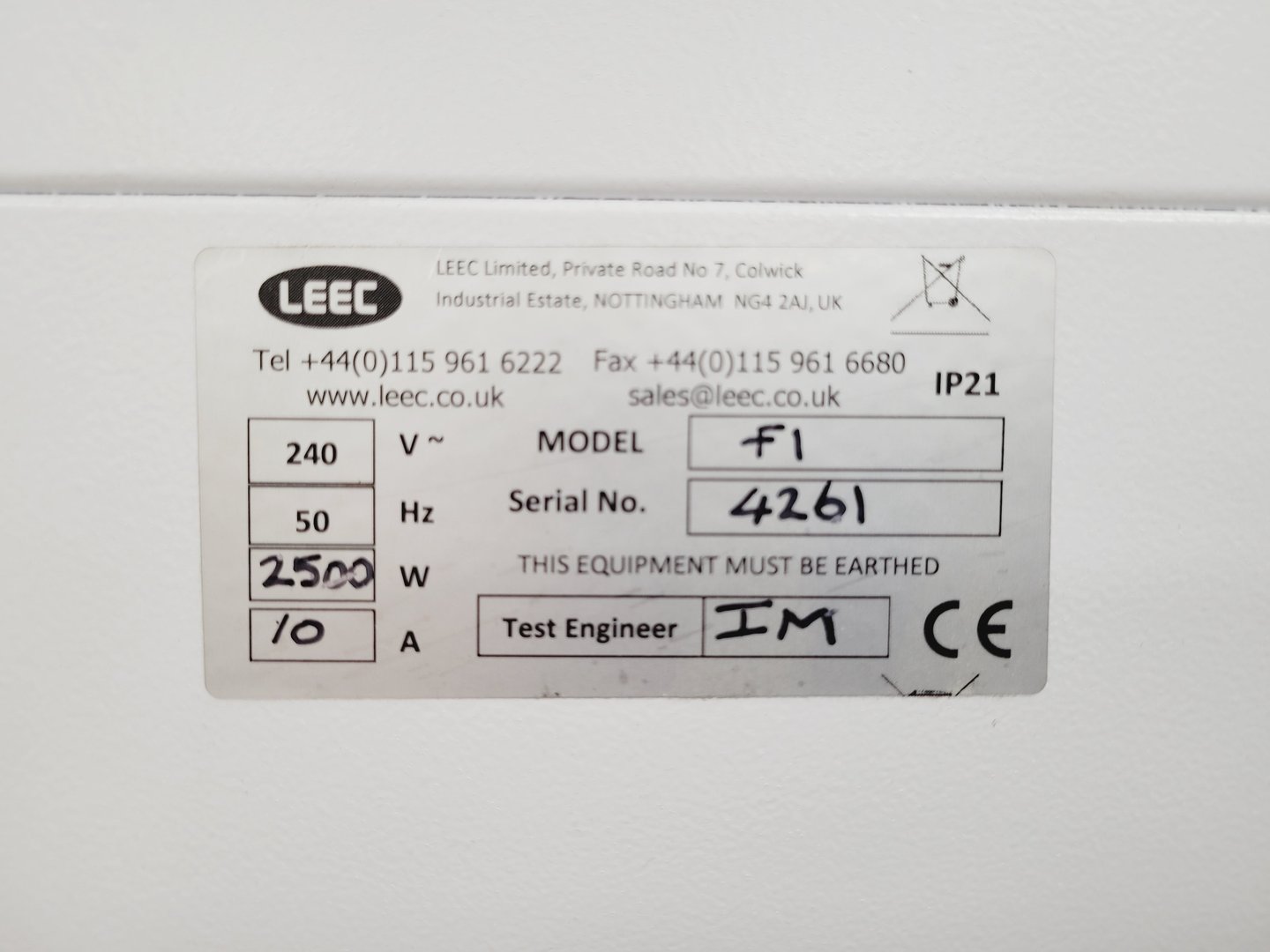 Image of LEEC F1 Laboratory Glassware Drying Cabinet Lab