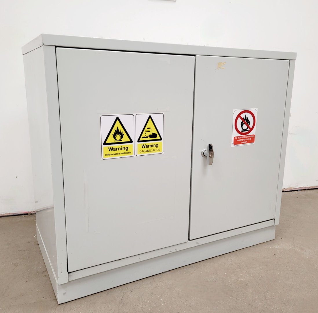 Image of Grey Hazardous Chemical Storage Cabinet COSHH