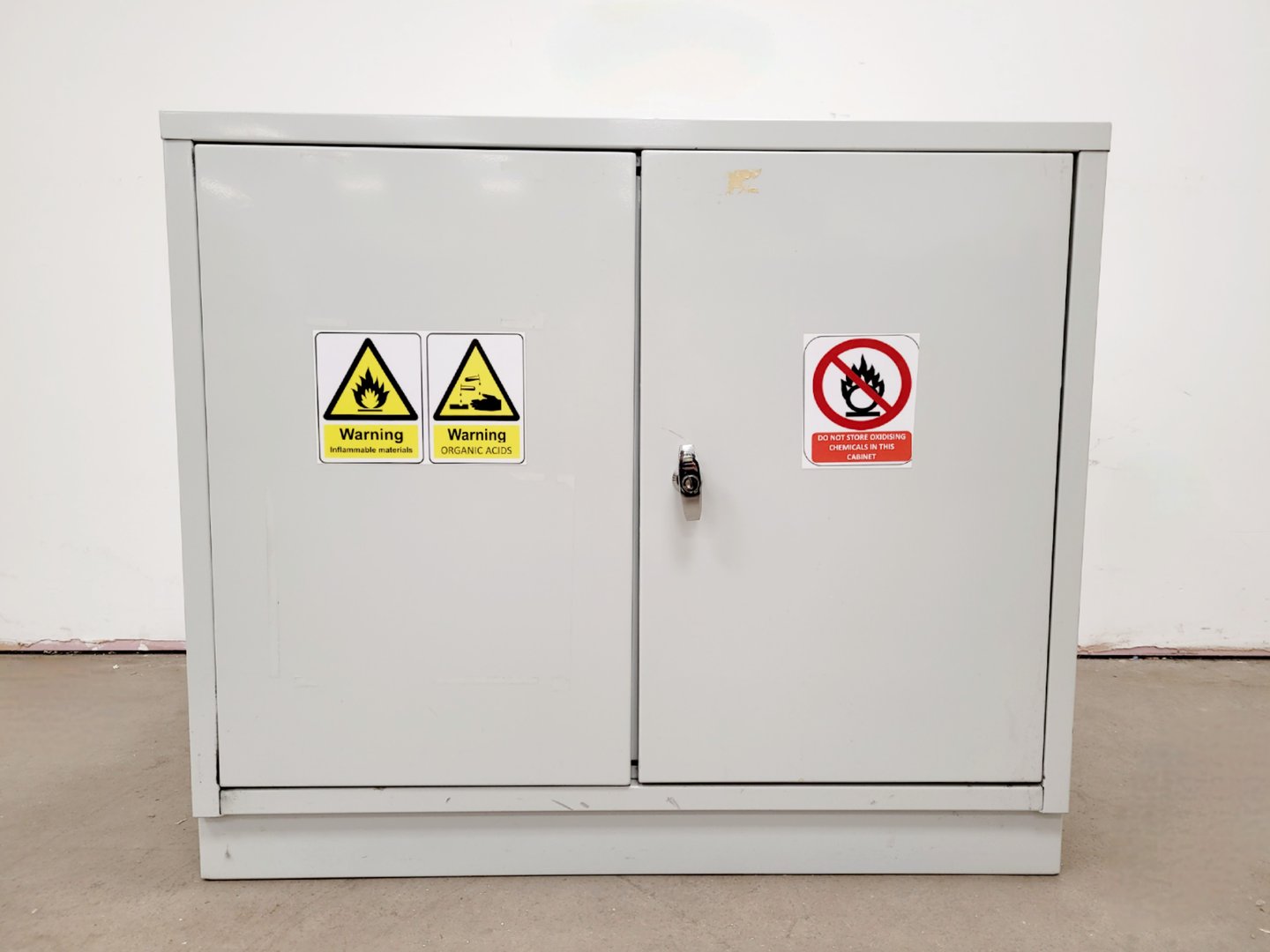 Image of Grey Hazardous Chemical Storage Cabinet COSHH