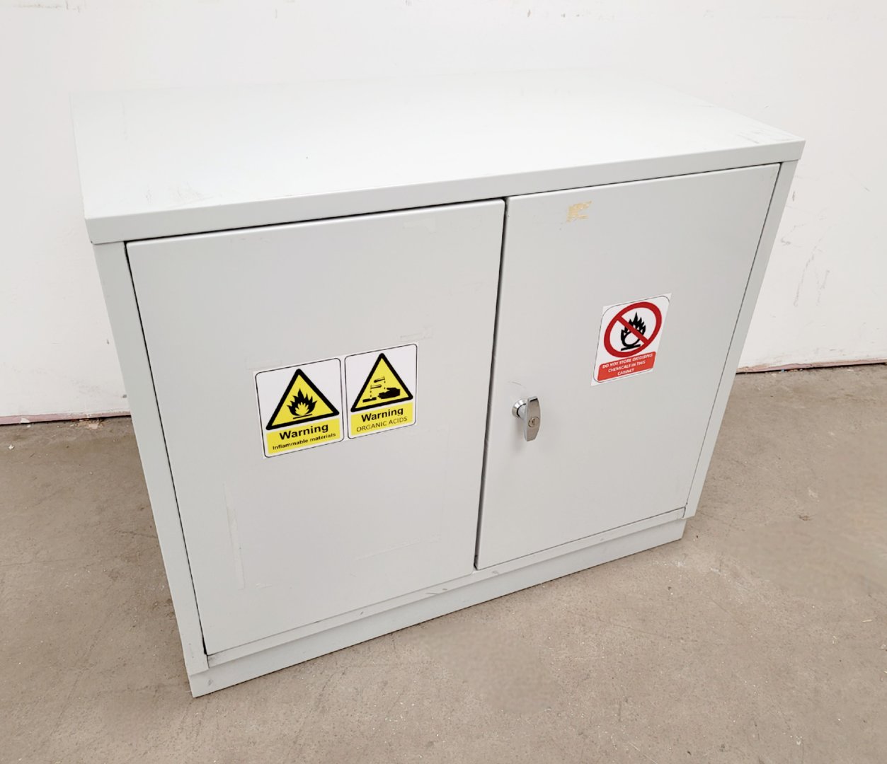 Image of Grey Hazardous Chemical Storage Cabinet COSHH