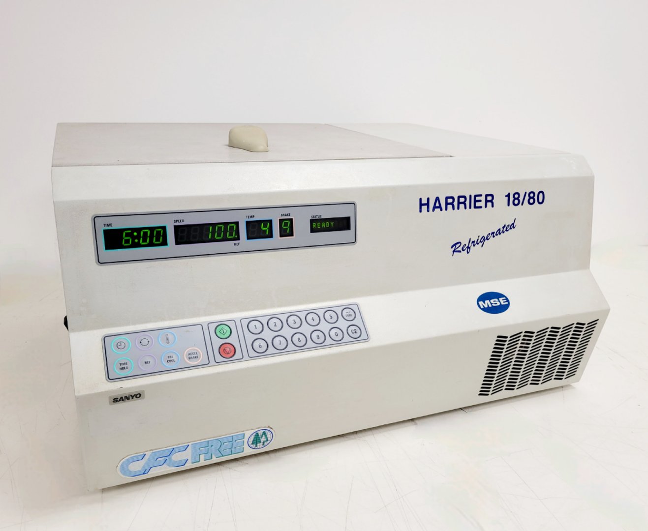 Image of Sanyo MSE Harrier 18/80 Refrigerated Centrifuge with 6500rpm Rotor Lab