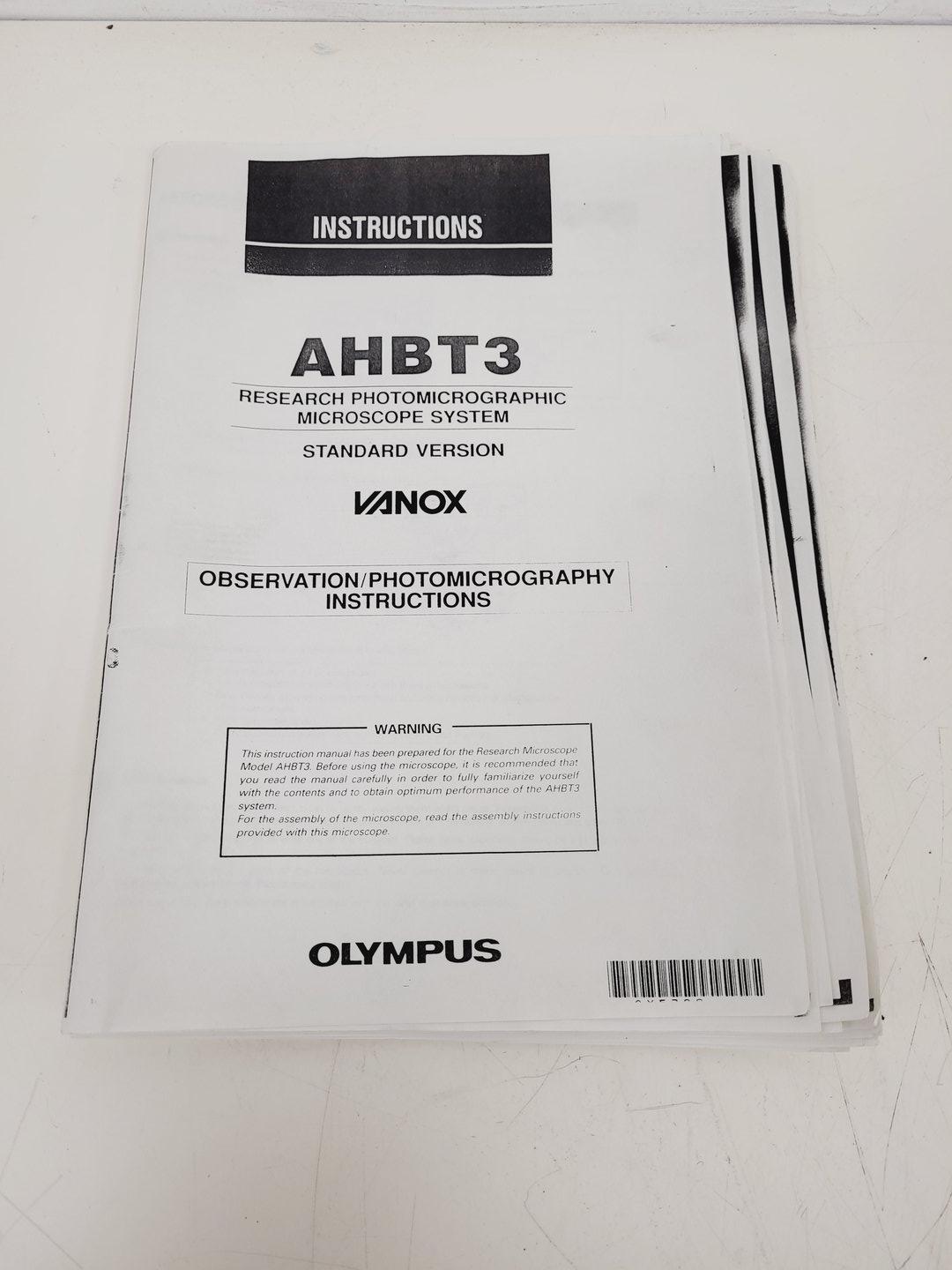 Image of Olympus Vanox-T AH2 Research Photomicrographic Microscope & 6 x Objectives Lab