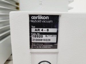 Thumbnail image of Oerlikon Trivac D8B Leybold AR 4-8 Vacuum Pump Lab