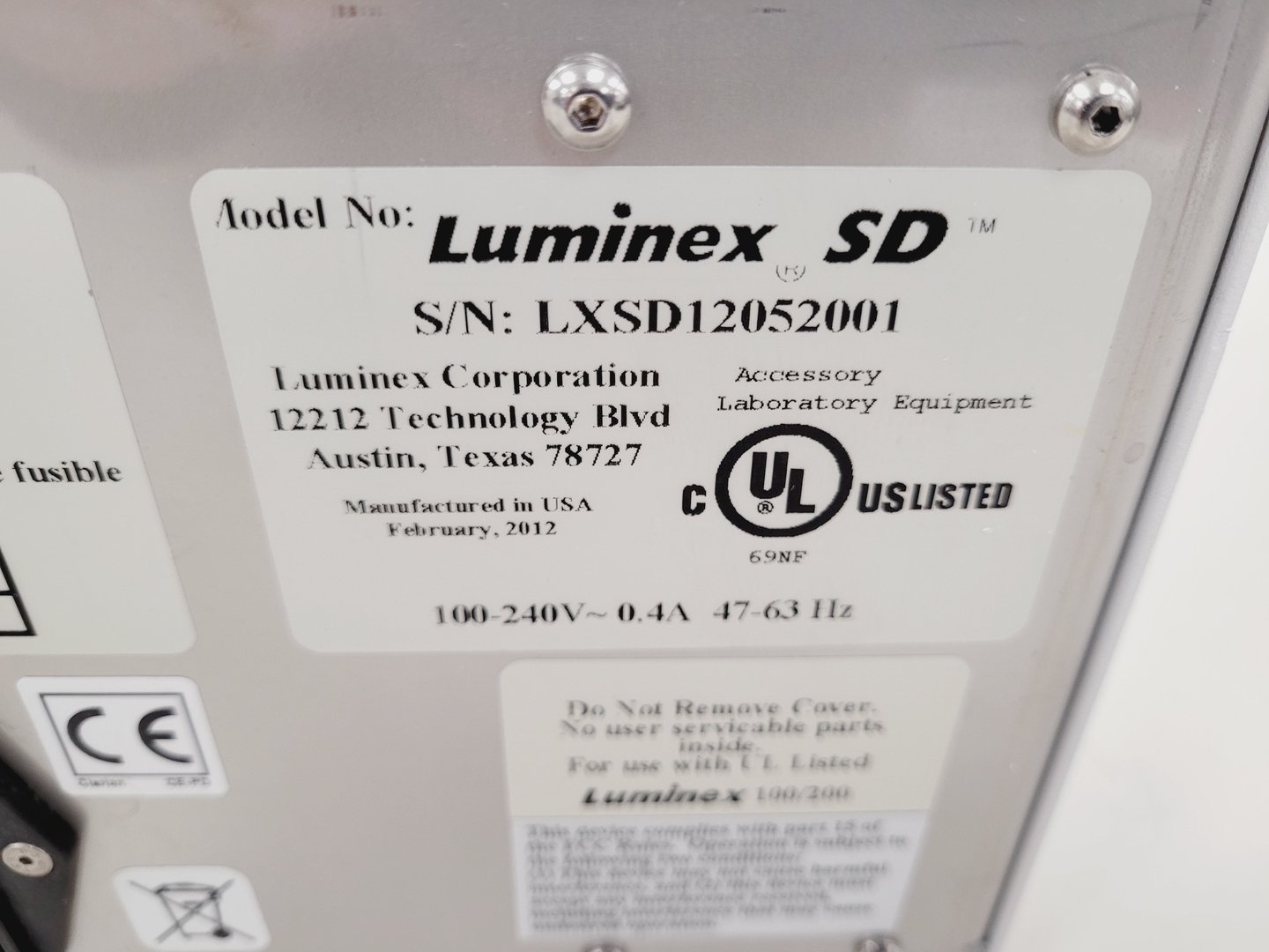 Image of Luminex 100/200 Luminex SD Luminex XYP System & Software Lab Spares/Repairs