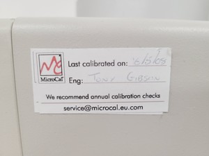 Thumbnail image of MicroCal VP-ITC MicroCalorimeter System with PC & Software Lab