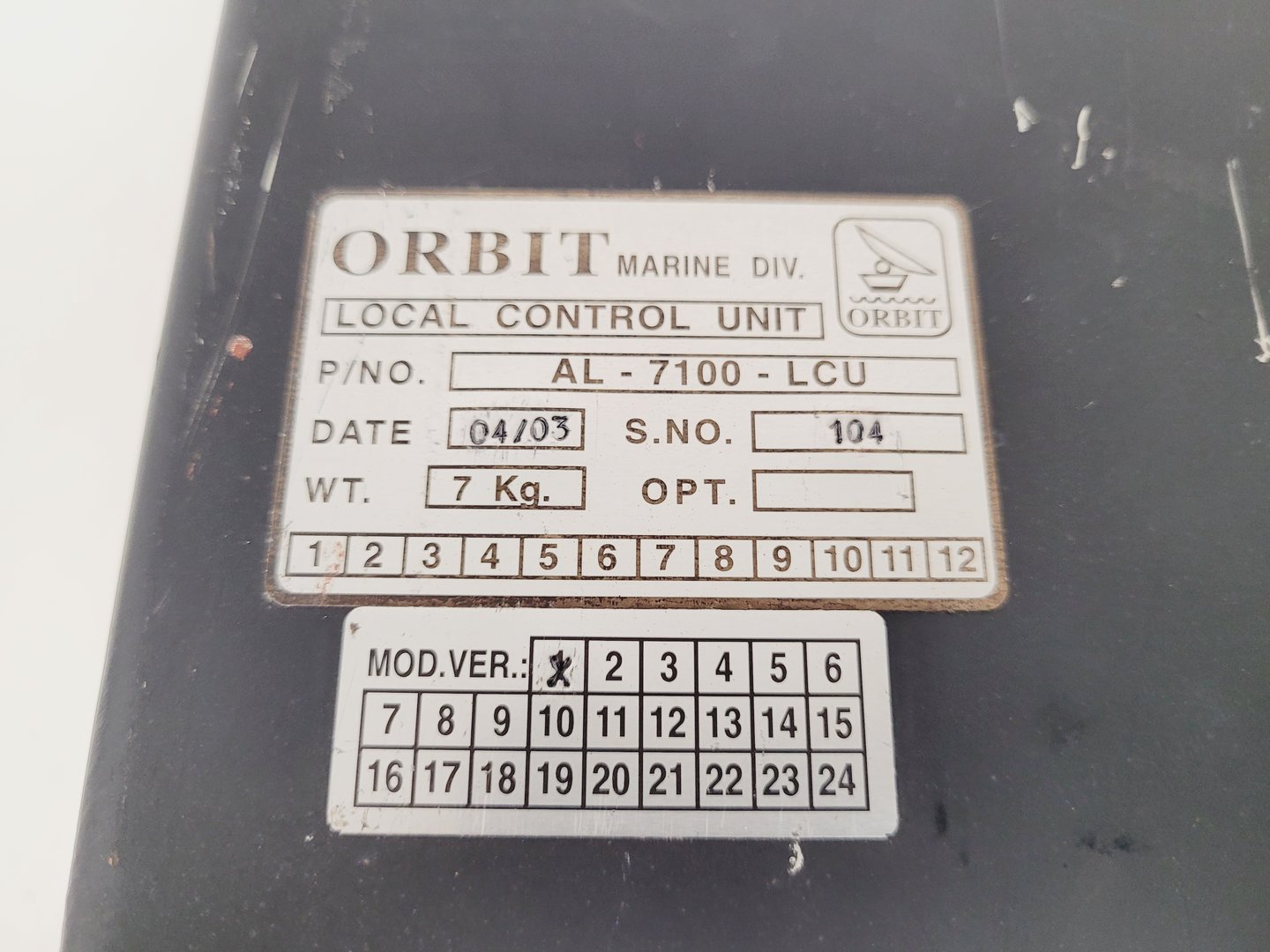 Image of Orbit Marine Div AL-7100-LCU Local Control Unit 