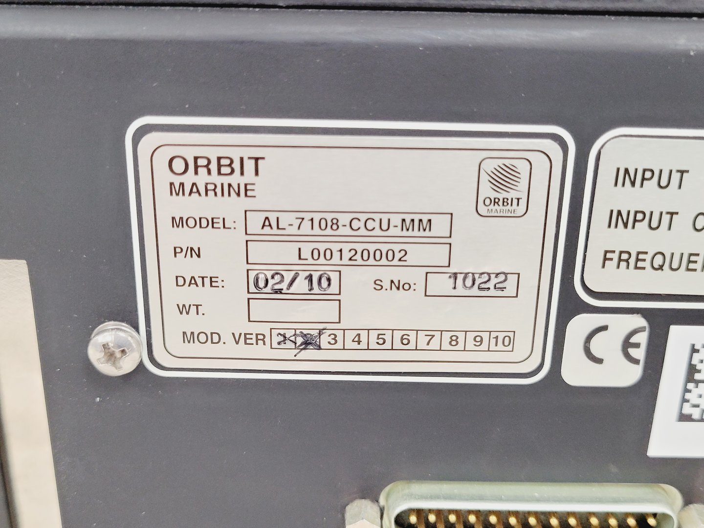 Image of Orbit Marine AL-7108-CCU Central Control Unit PN - L00120002 Lab