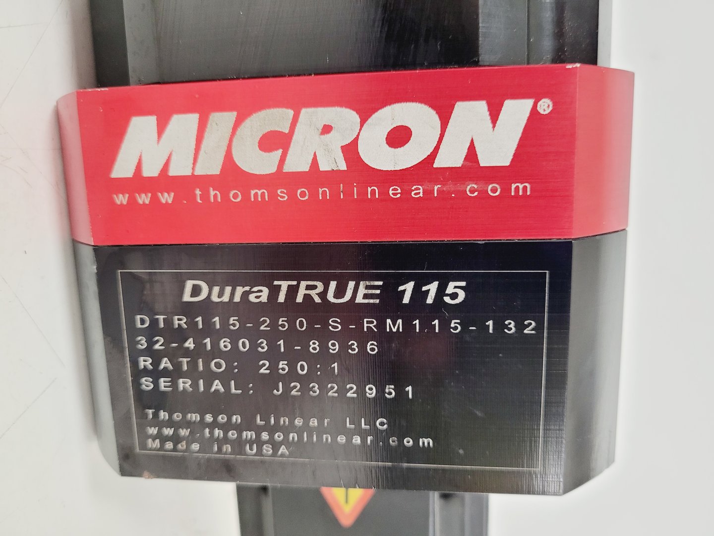 Image of Thomson Linear Micron DuraTRUE 115 Gear Motor Ratio:250:1 X-Axis