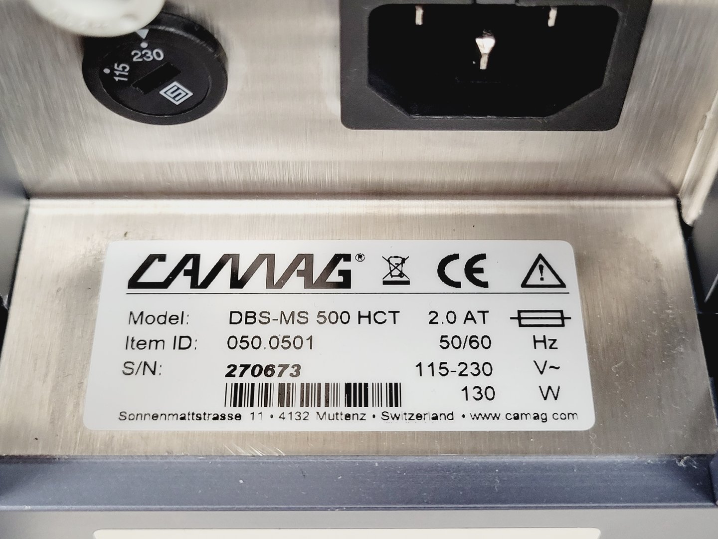 Image of Camag DBS-MS 500 HCT Dried Blood Spot Processing Machine with CTC PAL RSI Lab