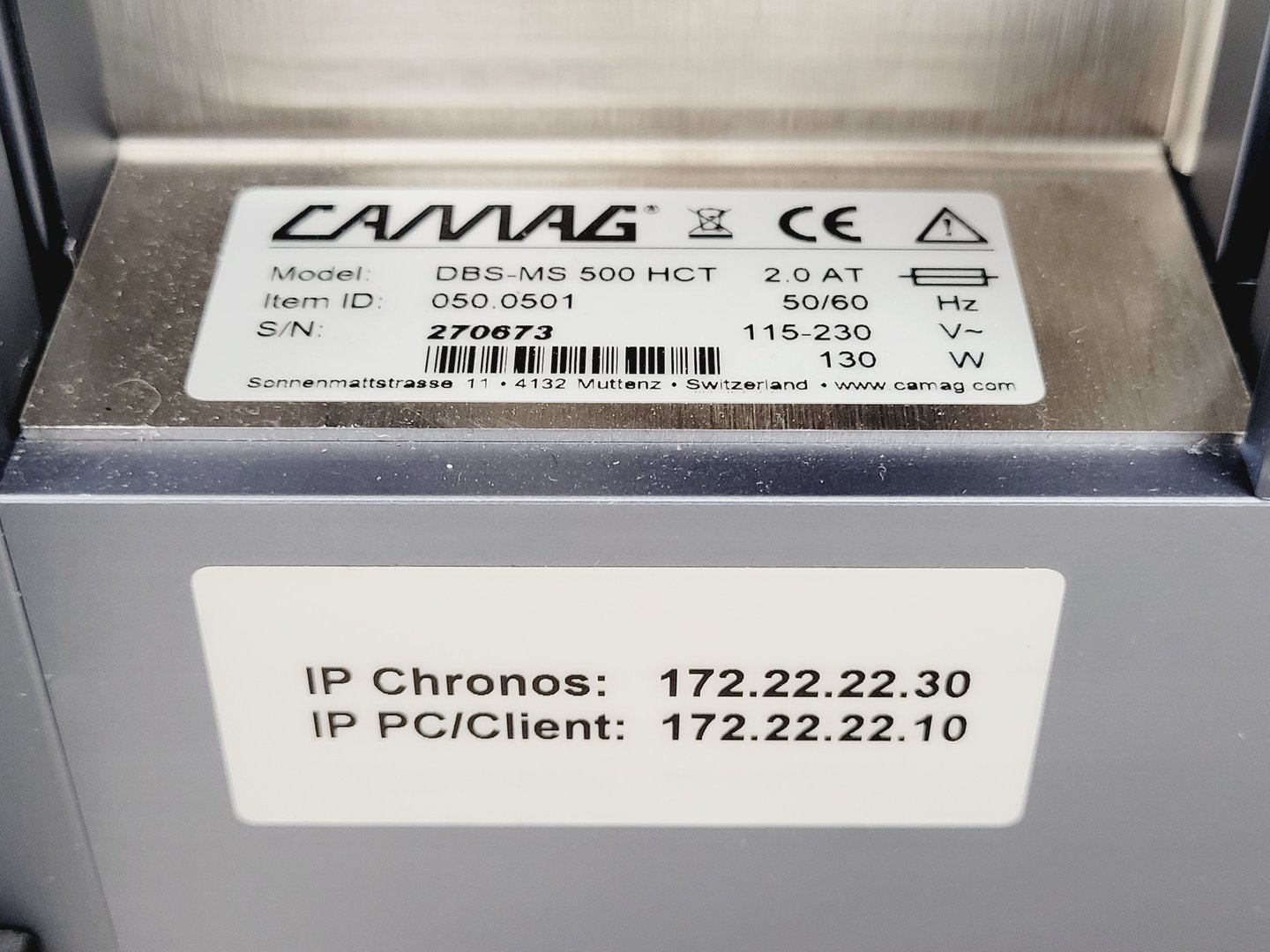 Image of Camag DBS-MS 500 HCT Dried Blood Spot Processing Machine with CTC PAL RSI Lab