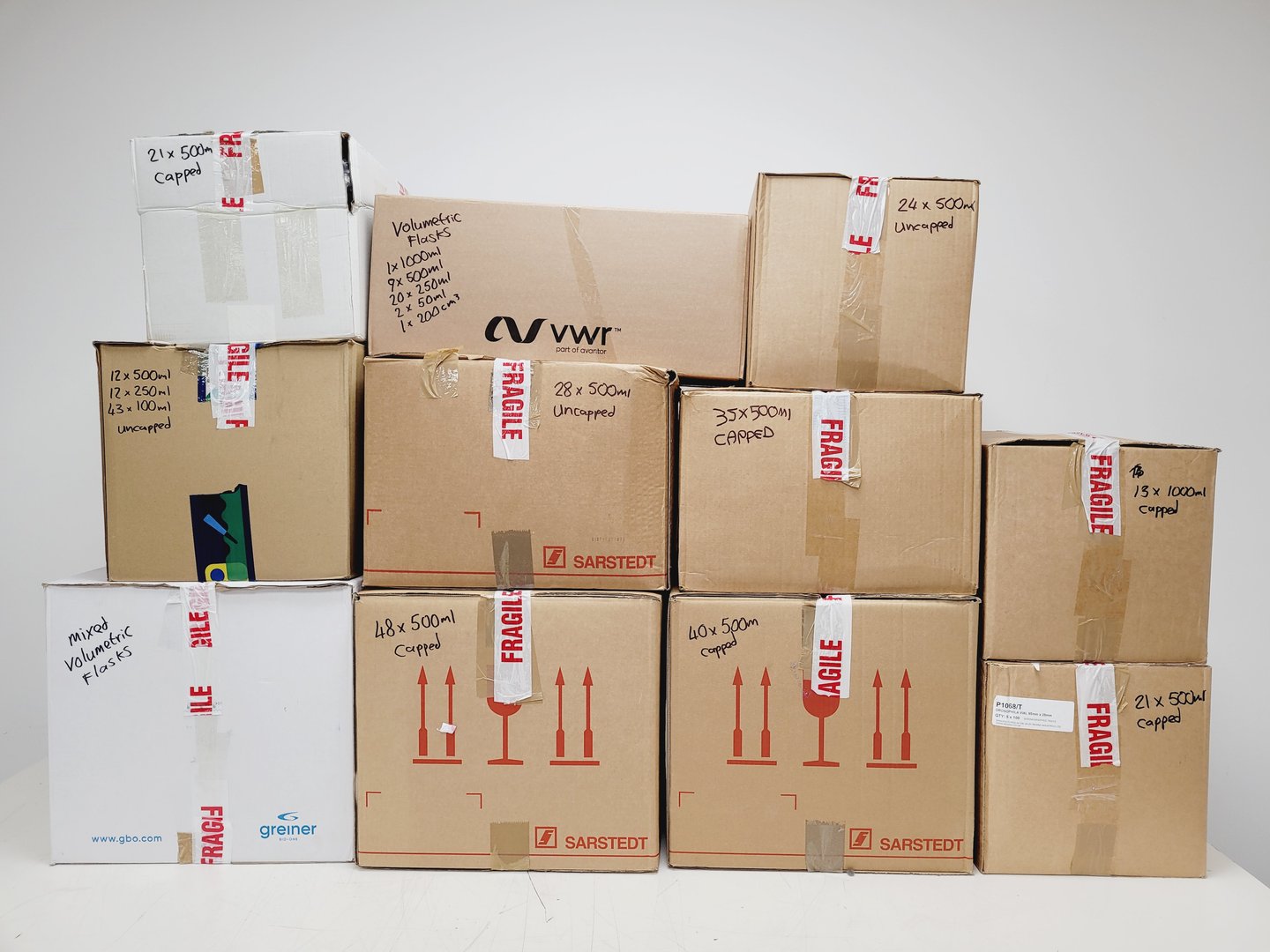 Laboratory Glassware Job Lot Schott Duran Fisherbrand Mixed