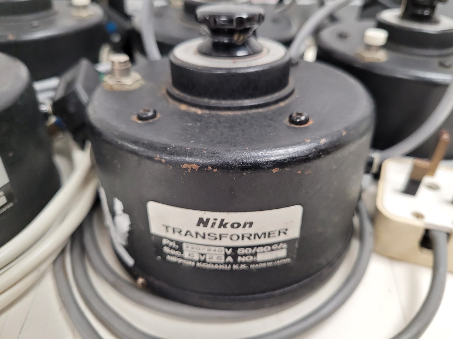 Image of Job Lot of 16 Grey Nikon Stereo Microscopes & Transformers Lab